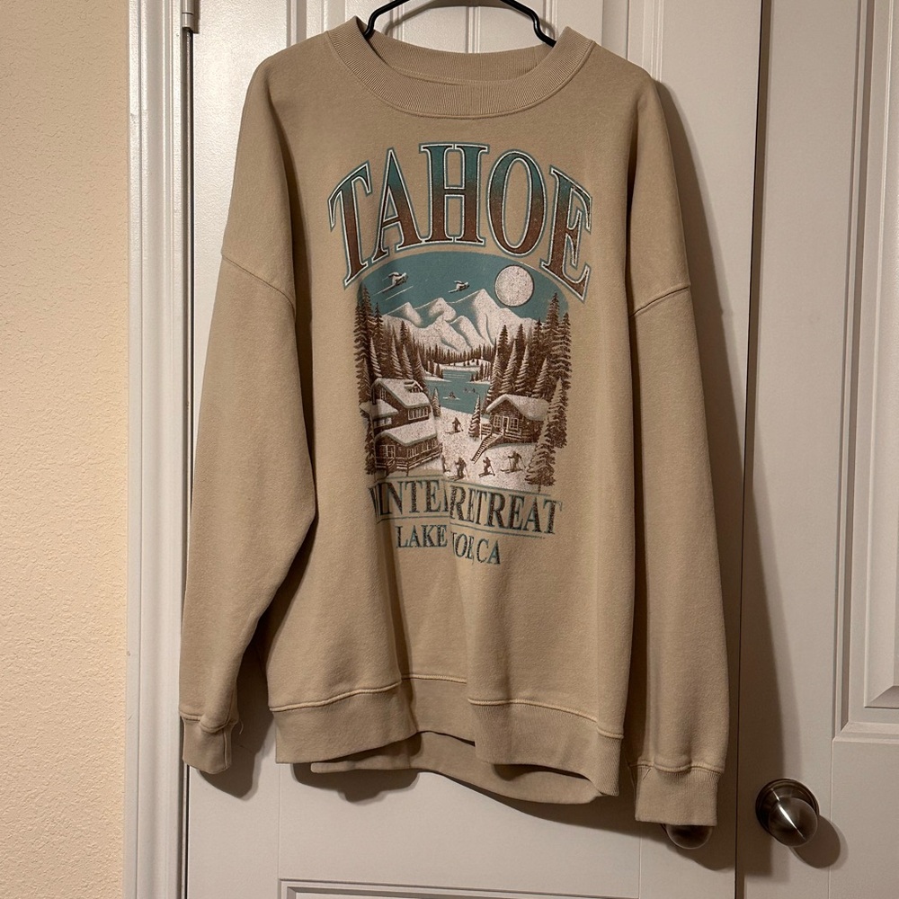 Tahoe Beige Graphic Women’s Sweater